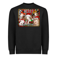 Black merry christmas goats Heavyweight Sweatshirt - Jasminsmagicworld