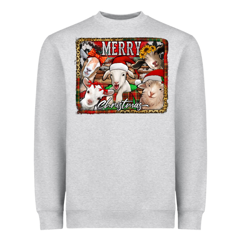 Merry Christmas Goats Heavyweight Sweatshirt by Jasminsmagicworld | Teevron