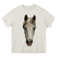 Cream horse head Heavy Core Tee - RanaPortraitStore