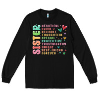 Black sister beautiful loyal reliable Long Sleeve Tee - MaliasSmallBusiness