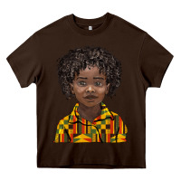 Chocolate Brown black boy Heavy Core Tee - BarkalooDesign