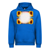 Cobalt Serape Bleached Sunflowers Leopard Background Urban Hoodie - CowCowDesign