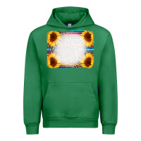 Emerald Serape Bleached Sunflowers Leopard Background Urban Hoodie - CowCowDesign