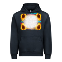 Navy Serape Bleached Sunflowers Leopard Background Urban Hoodie - CowCowDesign