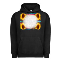 Pigment Black Serape Bleached Sunflowers Leopard Background Urban Hoodie - CowCowDesign