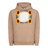 Pigment Burro Serape Bleached Sunflowers Leopard Background Urban Hoodie - CowCowDesign