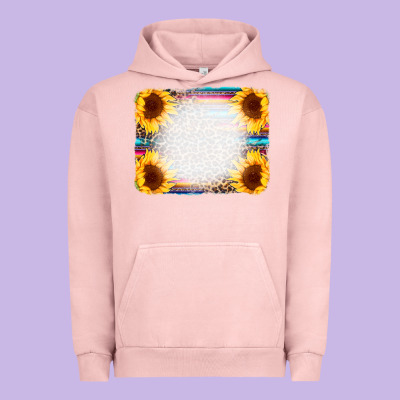 Serape Bleached Sunflowers Leopard Background Urban Hoodie Designed By Cowcowdesign