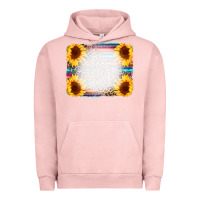 Pigment Salmon Serape Bleached Sunflowers Leopard Background Urban Hoodie - CowCowDesign