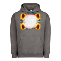 Pigment Tornado Serape Bleached Sunflowers Leopard Background Urban Hoodie - CowCowDesign