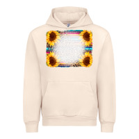 Sandshell Serape Bleached Sunflowers Leopard Background Urban Hoodie - CowCowDesign