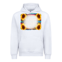 White Serape Bleached Sunflowers Leopard Background Urban Hoodie - CowCowDesign