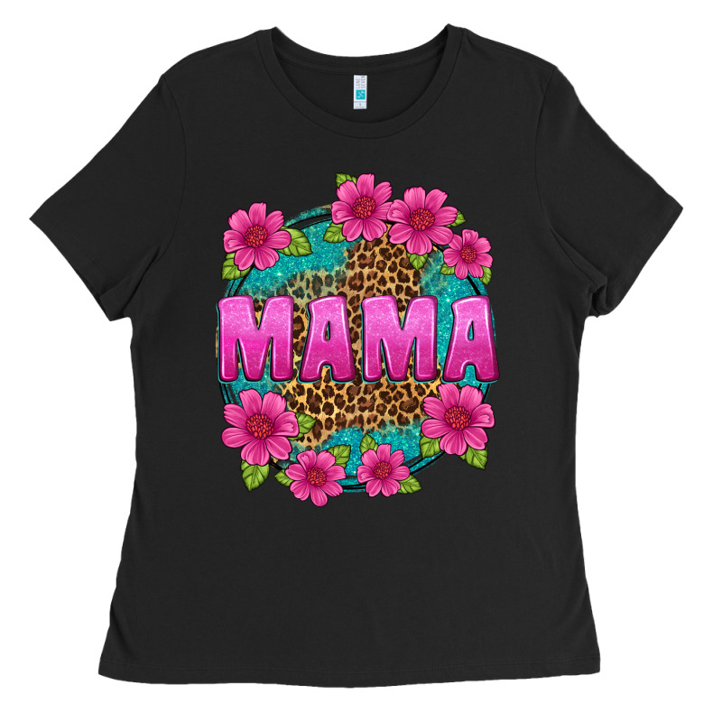 Mama Leopard Background Ladies Tee by texasbilliewilder | Teevron