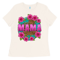 Bone mama leopard background Ladies Tee - texasbilliewilder