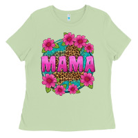 Matcha mama leopard background Ladies Tee - texasbilliewilder