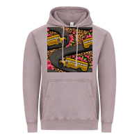 Flower Leopard School Bus Seamless Pattern Vintage Hoodie | Teevron
