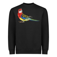 Black Rosella Bird Heavyweight Sweatshirt - LillyAllenDesigns