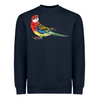 Navy Rosella Bird Heavyweight Sweatshirt - LillyAllenDesigns