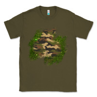 Army Green camouflage glitter patch Classic Tee - AdoDesignShop
