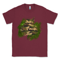 Burgundy camouflage glitter patch Classic Tee - AdoDesignShop
