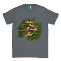 Charcoal Heather camouflage glitter patch Classic Tee - AdoDesignShop