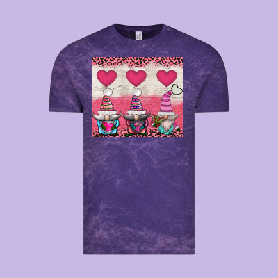 V.d 3 Gnomes And Hearts Vintage Tee Designed By Adodesignshop