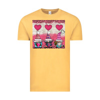 Vintage Mustard v.d 3 gnomes and hearts Vintage Tee - AdoDesignShop