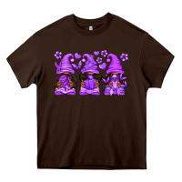 Chocolate Brown Domestic Violence Warrior Afro Gnomes Heavy Core Tee - texasbilliewilder