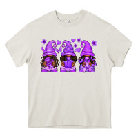 Cream Domestic Violence Warrior Afro Gnomes Heavy Core Tee - texasbilliewilder