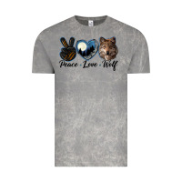Cloud Rock peace love wolf head Vintage Tee - LillyAllenDesigns