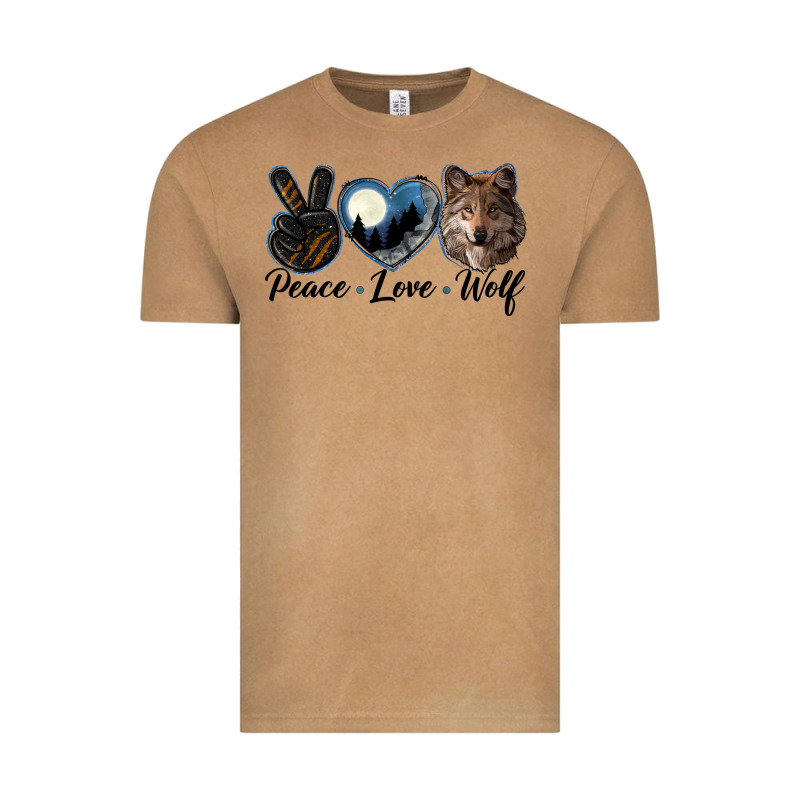 Peace Love Wolf Head Vintage Tee by LillyAllenDesigns | Teevron