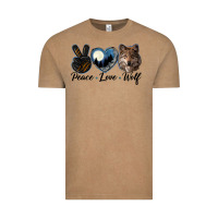 Vintage Coffee peace love wolf head Vintage Tee - LillyAllenDesigns