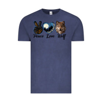 Vintage Denim peace love wolf head Vintage Tee - LillyAllenDesigns