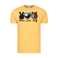 Vintage Mustard peace love wolf head Vintage Tee - LillyAllenDesigns