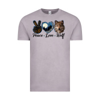 Vintage Zinc peace love wolf head Vintage Tee - LillyAllenDesigns