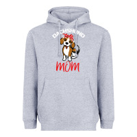 Heather Grey Dachshund Mom Heavyweight Hoodie - Bettercallsaul