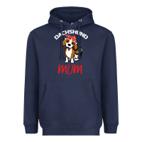 Navy Dachshund Mom Heavyweight Hoodie - Bettercallsaul
