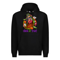 Black Chick or treat Halloween Premium Hoodie - NancyCooperArtShop