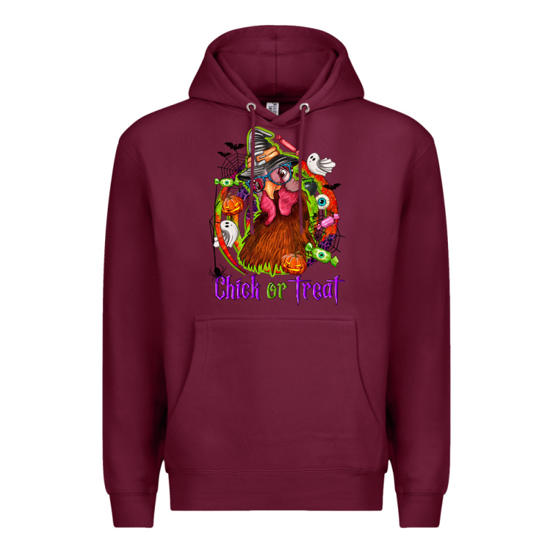Chick Or Treat Halloween Premium Hoodie by NancyCooperArtShop | Teevron