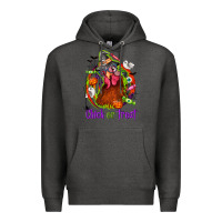 Charcoal Heather Chick or treat Halloween Premium Hoodie - NancyCooperArtShop