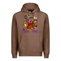 Chestnut Chick or treat Halloween Premium Hoodie - NancyCooperArtShop