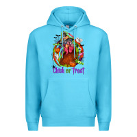 Ocean Blue Chick or treat Halloween Premium Hoodie - NancyCooperArtShop