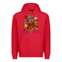 Red Chick or treat Halloween Premium Hoodie - NancyCooperArtShop