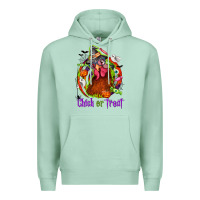 Seafoam Chick or treat Halloween Premium Hoodie - NancyCooperArtShop