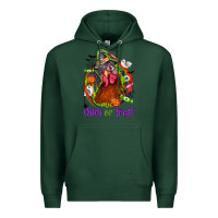 Sports Green Chick or treat Halloween Premium Hoodie - NancyCooperArtShop