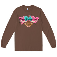 Chestnut western cow and heart Long Sleeve Tee - MaliasSmallBusiness