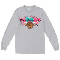 Moon Dust western cow and heart Long Sleeve Tee - MaliasSmallBusiness