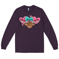 Plum western cow and heart Long Sleeve Tee - MaliasSmallBusiness