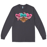 Smoke western cow and heart Long Sleeve Tee - MaliasSmallBusiness