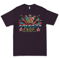 Plum All American dude 4th of July Premium Tee - CowGirlArtShop