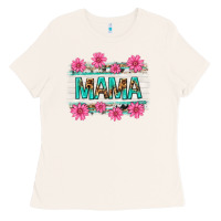 Bone mama leopard with turquoise background Ladies Tee - texasbilliewilder